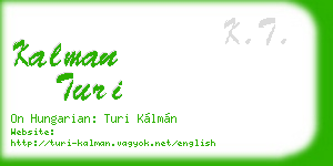 kalman turi business card